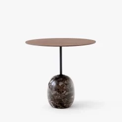 Lato LN8 & LN9 Side Table By &Tradition -Home Furnishings Shop LatoLN9 EmparadorMarblew.LacqueredWalnut