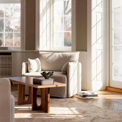 Androgyne Lounge Table (Wood) By Menu -Home Furnishings Shop MENU Offset Loose Cover Androgyne Lounge Houkime Rug 2