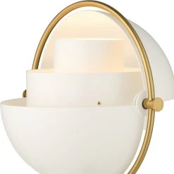 Multi-Lite Table Lamp By Gubi -Home Furnishings Shop Multi Lite TableLamp Brass White 2 on
