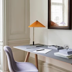 Copenhague Desk CPH 90 By Hay -Home Furnishings Shop Neu10ChairUpholsterypolishedaluswivelSteelcutTrio806uph. MatinTableLampLyellowshade CPH90Deskwblacqueroakgreylinotop