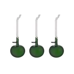 Glass Apple Ornaments Set Of 3 By Iittala