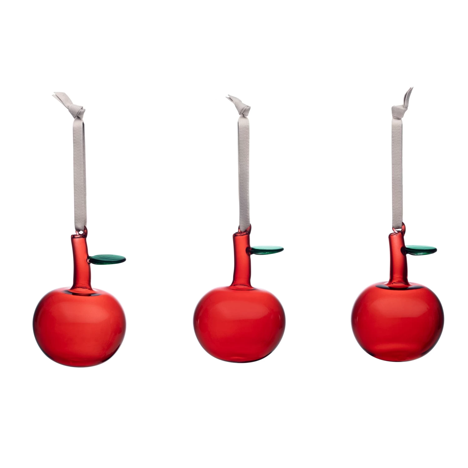 Glass Apple Ornaments Set Of 3 By Iittala 5 Glass Apple Ornaments Set Of 3 By Iittala - Image 3