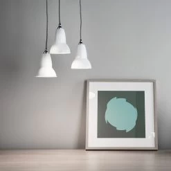 Original 1227 Pendant By Anglepoise 9 Original 1227 Pendant By Anglepoise -Home Furnishings Shop Original 1227 Pendant Alpine White w BW Cable