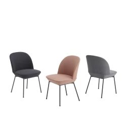 Oslo Side Chair By Muuto -Home Furnishings Shop Oslo side chair rohleder ocean 601 twill weave 530 still 161 anthracite black Muuto 5000x5000 hi res