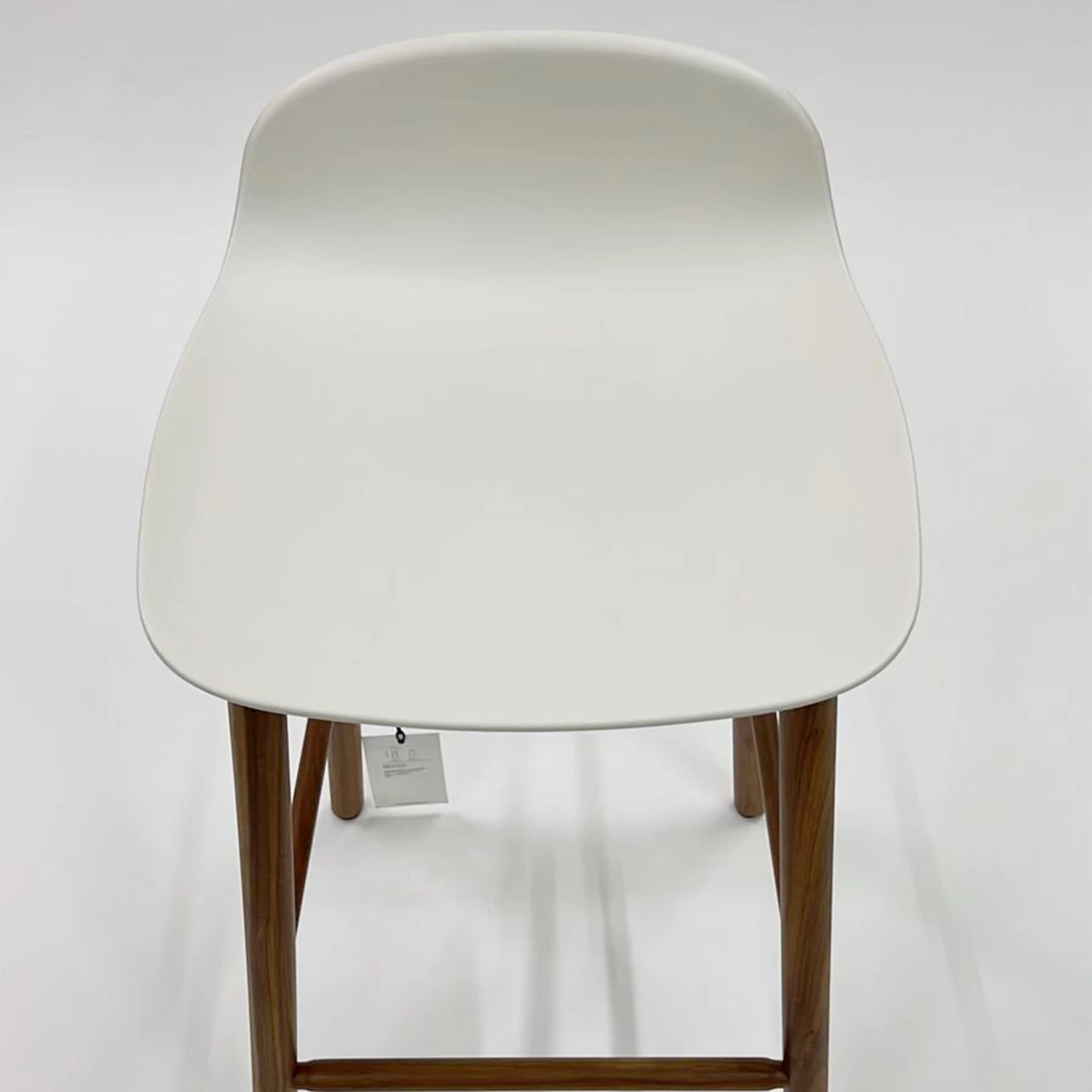 Clearance Form Bar Stool H65cm / White With Walnut Base By Normann Copenhagen 4 Clearance Form Bar Stool H65cm / White With Walnut Base By Normann Copenhagen - Image 2