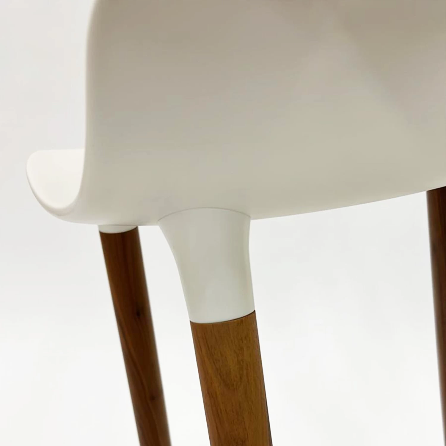 Clearance Form Bar Stool H65cm / White With Walnut Base By Normann Copenhagen 5 Clearance Form Bar Stool H65cm / White With Walnut Base By Normann Copenhagen - Image 3