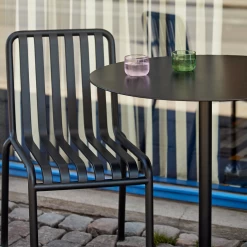 Neu Table Round By Hay -Home Furnishings Shop PalissadeChairanthracite NeuTableanthracite TintGlass