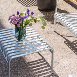 Palissade Ottoman By Hay 22 Palissade Ottoman By Hay -Home Furnishings Shop PalissadeOttomanHotGalvanised PalissadeChairolive ColourVaseblue