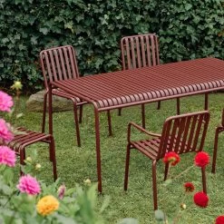 Palissade Rectangular Dining Table By Hay -Home Furnishings Shop PalissadeTable PalissadeArmchair PalissadeChair PalissadeStoolironred