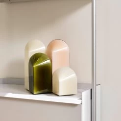 Parade Table Lamp By Hay -Home Furnishings Shop ParadeTableLamp160shellwhite 240mossgreen 320blushpink shellwhite PierSystemwhitepowdercoatedsteelclearanodisedaluprofiles02