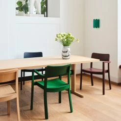 Passerelle Table Timber Tabletop By Hay -Home Furnishings Shop PasserelleTableL300xW95xH74wblacqueredoakframeandedge inkblackpowdercoatedcrossbar