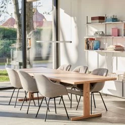 Passerelle Table Timber Tabletop By Hay -Home Furnishings Shop PierSystem133PSwhitepowdercoatedsteelclearanodisedprofiles PasserelleTablewblacqueroakinkblackcrossbar FactorLinearaluminium 5d8f0aba af38 426a 8e5f f4e5390dfdd7