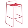 Surprising Bar Stool By Fermob -Home Furnishings Shop SURPRISING TABOURET HAUT METAL COQUELICOT