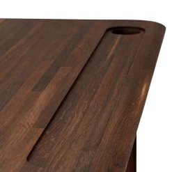 Slab Desk By Tom Dixon -Home Furnishings Shop Slab Desk Fumed Oak Pen Goove Detail2