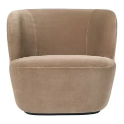 Stay Lounge Chair Large By Gubi -Home Furnishings Shop Stay LoungeChair 85 GubiVelvet 208 Front
