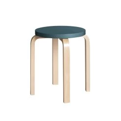 Stool E60 By Artek 32 Stool E60 By Artek -Home Furnishings Shop Stool E60 clear lacquer top blue JPG