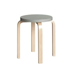 Stool E60 By Artek 33 Stool E60 By Artek -Home Furnishings Shop Stool E60 clear lacquer top grey JPG