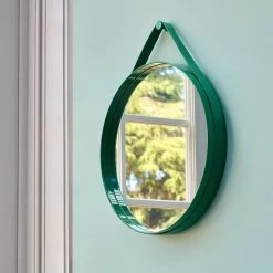 Strap Mirror No 2 By Hay 21 Strap Mirror No 2 By Hay -Home Furnishings Shop StrapMirrorNo.2O50green