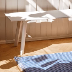 Copenhague Deux CPH 215 Bench By Hay -Home Furnishings Shop StripesandStripesbluebellripple CPHDeux215Benchpearlwhite