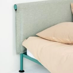Tamoto Bed UK/IE Edition By Hay -Home Furnishings Shop TamotoBedHeadboardMetaphor023mintturquoisepowdercoatedframe DuoDuvetCovercappuccino