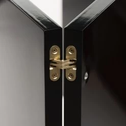 Trunk Low Cabinet By Neri & Hu 17 Trunk Low Cabinet By Neri & Hu -Home Furnishings Shop Trunk Low Cabinet by Neri Hu in black lacquer door detail