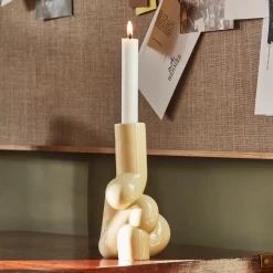 W&S Candleholder By Wang & Söderström For Hay -Home Furnishings Shop W and S Soft Candleholder soft yellow 01