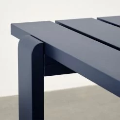 Weekday Bench By Hannes & Fritz For Hay -Home Furnishings Shop WeekdayTablesteelbluewblacquerpinewood detail