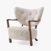 Wulff Lounge Chair ATD2 By &Tradition -Home Furnishings Shop Wulff ATD2 Oiled Walnut w. Sheepskin 17mm Moonlight