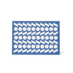 Rythym Letterpress Card - Cornish Blue By Esme Winter