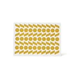 Rythym Letterpress Card - Yellow Ochre By Esme Winter