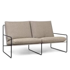Desert Sofa 2 Seater By Ferm Living -Home Furnishings Shop fermLIVING SS22 DesertSofa 2seater BlackDarkSand 1104265434 pack 4