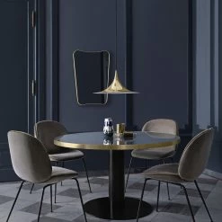 F.A.33 Wall Mirror (Brass) By Gubi -Home Furnishings Shop gubi fa33 lifestyle2