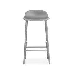 Form Bar Stool With Steel Base By Normann Copenhagen -Home Furnishings Shop normancph form barstool steel grey 65cm back