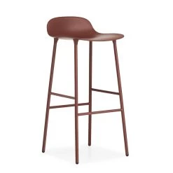 Form Bar Stool With Steel Base By Normann Copenhagen -Home Furnishings Shop normancph form barstool steel red 75cm