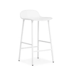 Form Bar Stool With Steel Base By Normann Copenhagen -Home Furnishings Shop normancph form barstool steel white 65cm
