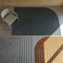 Relevo Rug By Studiopepe For Muuto -Home Furnishings Shop relevo rug dark green sage green burnt orange 170x240 cover lounge dark beige muuto org