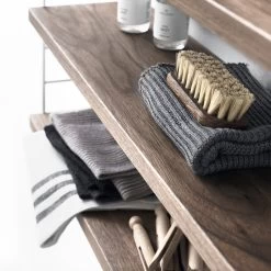 String - Shelves -Home Furnishings Shop string system bathroom walnut white portrait